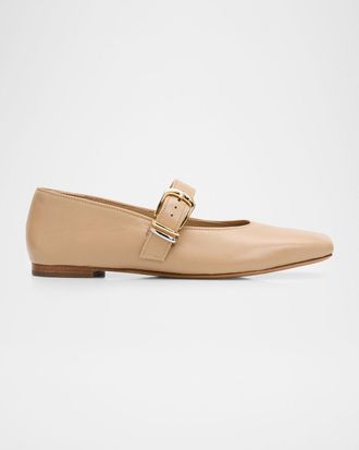 Vince Daniela Leather Ballerina Flats