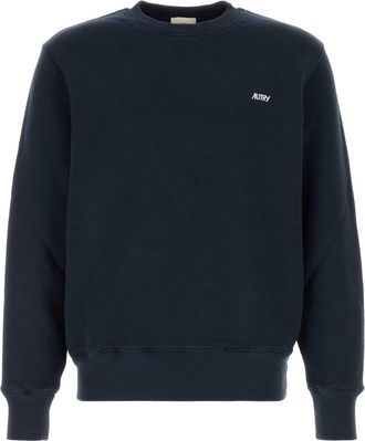 Autry Navy Blue Cotton Sweatshirt