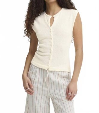 Ichi Bonds Knitted Top In Almond