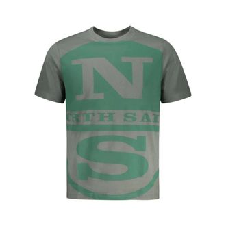 North Sails T-Shirts, male, Green, Size: 3XL Short-Sleeved T-Shirt