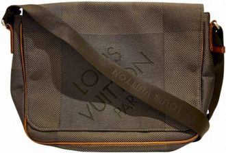 Louis Vuitton Brown Canvas Leather Shoulder Bag (Pre-Owned)