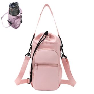 Generic Water Bottle Shoulder Bag-Outdoor Companion,Bottle Holder Pack with Phone Pocket,Large Capacity Crossbody Water Bottles Bag