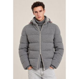 Brunello Cucinelli Mens Dark Grey Wool Jacket, Size 54