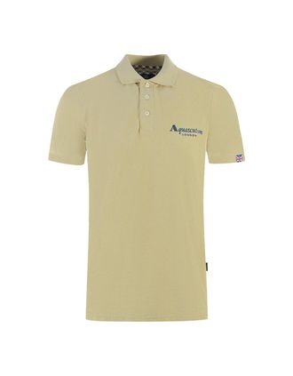 Aquascutum Mens Aquascutum London Classic Beige Polo Shirt - Tan - Size: 38