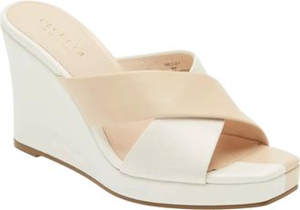 Cecelia New York Womens Wesley Wedge In Nude White
