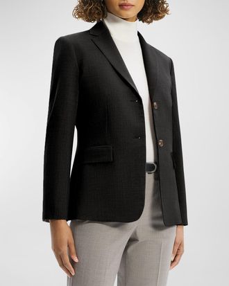 Theory Traceable Wool Slim Single-Breasted Blazer