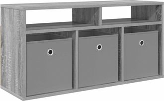 vidaXL Mueble Bajo Con Caj&oacute;n Gris Sonoma 87 X 27,5 X 43 Cm Vidaxl