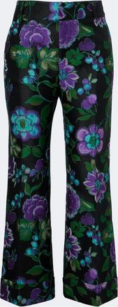 La DoubleJ Hendrix floral jacquard straight pants