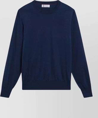 Brunello Cucinelli mens crew neck knit long sleeve sweater