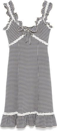 Alessandra Rich Abito midi a quadri - Blu