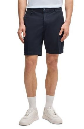 BOSS Slice Stretch Cotton Shorts in Dark Blue at Nordstrom Rack, Size 32