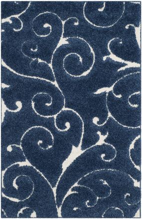 Safavieh Alfombra azul marino/beige 122 x 183 cm