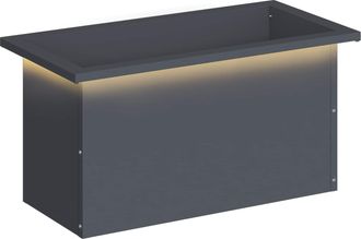 vidaXL Jardinera Para Jard&iacute;n Con Luces Led Antracita 30 X 60 X 30 Cm Vidaxl