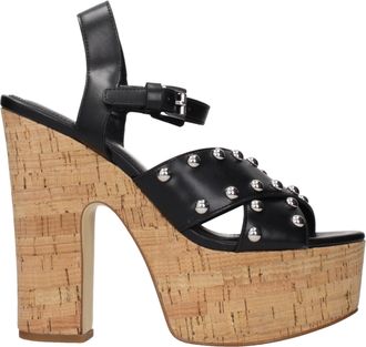 Michael Kors Selah Damess Sandalen Eco Leer Zwart