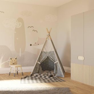 Superfresco Easy Scandi Animals Grey Print To Order 3m x 2.8m Mural
