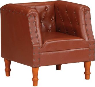 vidaXL Sill&oacute;n De Cuero Aut&eacute;ntico Marr&oacute;n Vidaxl