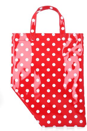 Comme Des Gar&ccedil;ons Asymmetrical Red Polka Dot Tote Bag