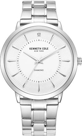 Kenneth Cole Diamond Quartz Silver Dial Mens Watch KCWGG2653010