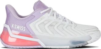 K-Swiss WomenS Ultrashot 4 Tennis Shoe In White/orchid Petal/neon Blaze