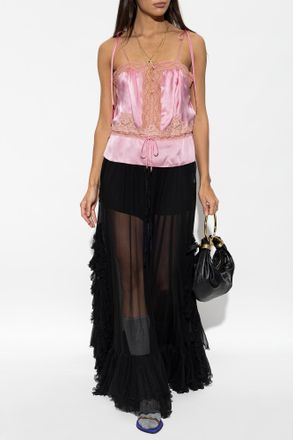 Chlo&eacute; Top With Lace, Womens, Pink
