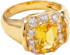 The M Jewelers NY Yellow Cubic Zirconia Pinky Ring in Gold at Nordstrom, Size 4