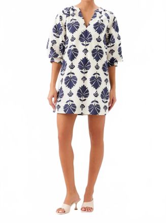 Fifteen Twenty Brianne Lantern Sleeve Dress In Navy