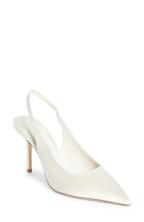 Jimmy Choo London Love Pointed Toe Slingback Pump in Ivory at Nordstrom, Size 10.5Us