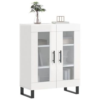 Berkfield Home Sideboard High Gloss White 69.5x34x90 cm Engineered Wood