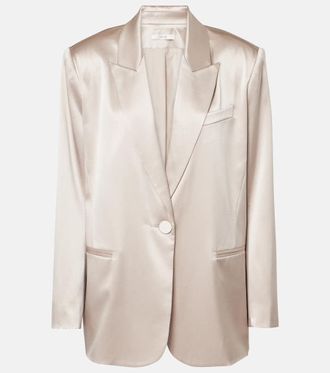 The Sei Oversized silk satin blazer