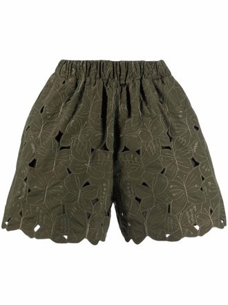 Red Valentino Shorts a vita alta - Verde