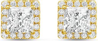 Diana M. Jewels 14KT YELLOW GOLD LAB GROWN FASHION EARRINGS WEIGHING 8.00 CTS TW
