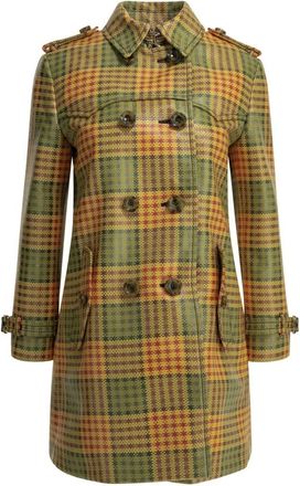 Burberry Summerside Check Trench - Dames - Trenchcoats - Geel - XS - Polyester - Jassen