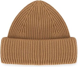 Roberto Collina Ribbed Knit Beanie - Heren - Hoeden - Bruin - ONE Size - Accessoires