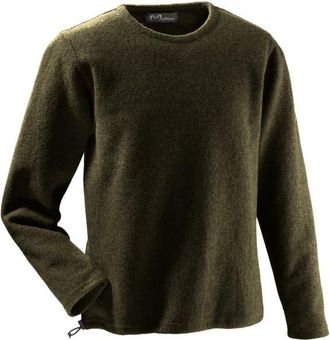 Mufflon Leon Merinopullover f&uuml;r Herren | oliv/schwarz