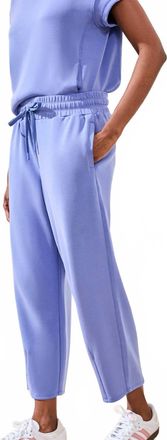 Tribal Cropped Barrel Leg Jogger Pants In Baja Blue