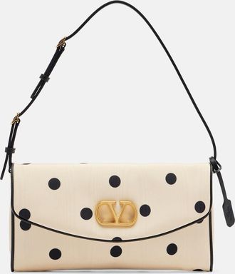 Valentino Garavani DeVain Small polka-dot satin shoulder bag