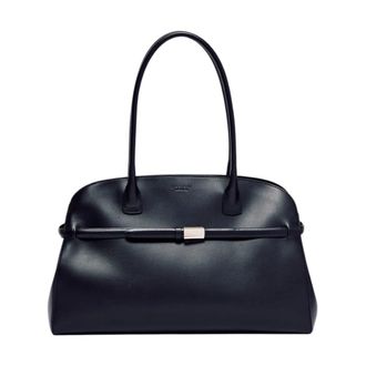 Orciani Handbags, female, Black, Size: ONE SIZE Aura Large Smooth Leather Bag