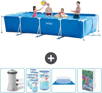 Intex Piscina Con Estructura Rectangular - 450x220x84 Cm - 7-piezas Scb119
