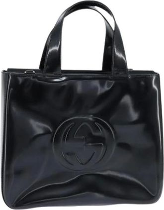 Gucci Pre-owned Handbags, female, Black, Size: ONE SIZE Pre-owned Coated Canvas Handbag