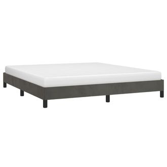 vidaXL Estructura De Cama Sin Colch&oacute;n Terciopelo Gris Oscuro 160x200cm Vidaxl