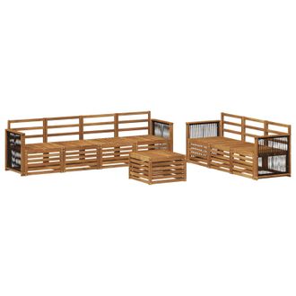 vidaXL Juegos De Sof&aacute;s 8 Pcs Madera De Acacia S&oacute;lida Vidaxl