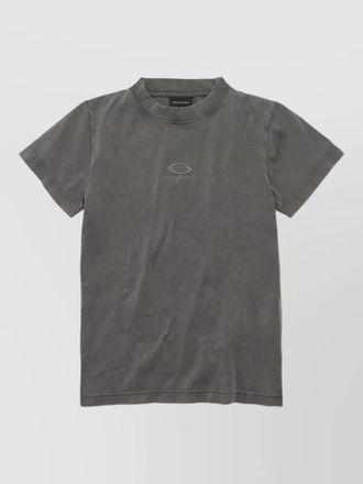 Balenciaga short sleeve crew neck silk nylon top