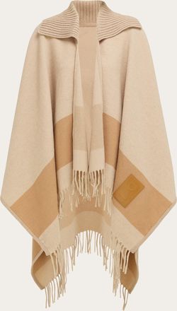 Ferragamo Women Fringed cape Beige