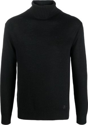 Jil Sander roll neck knitted sweater - men - Wool - 48 - Black