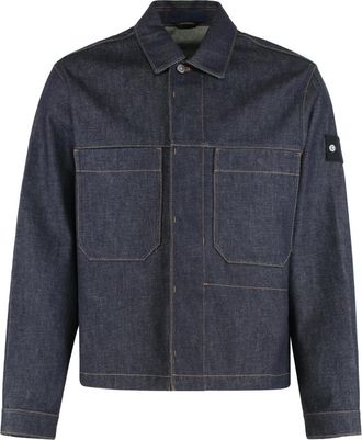Stone Island Denim Overshirt - Heren - Spijkerjassen - Blauw - L - Denim - Jassen
