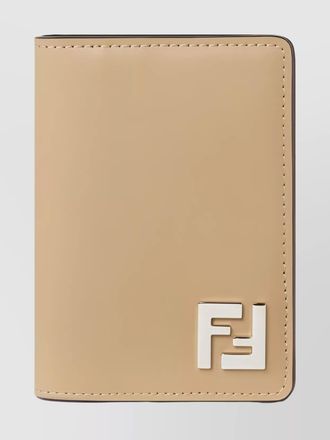 Fendi square card holder contrast panel