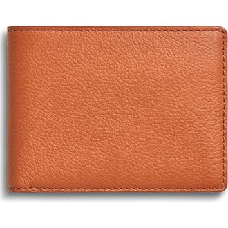 Shinola Canfield Pebble Leather Bifold Wallet in Rust at Nordstrom