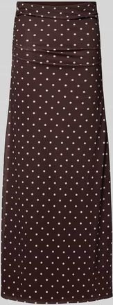 Forever New Maxirock im Allover-Look Modell Mimi Flute in Dunkelbraun, Gr&ouml;&szlig;e 32