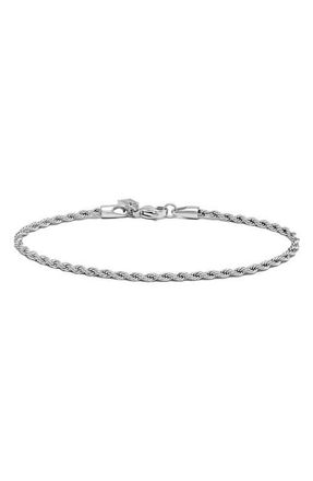 Vincero Mens Rope Chain Bracelet in Silver at Nordstrom, Size Medium