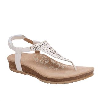 Aetrex Womens Evelyn Sandals In Ivory